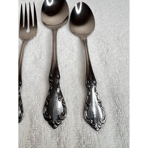 4 PC Oneida St Luis Profile Glossy 1-Fork 1-Salad Fork 1-Tablespoon 1-Teaspoon - Picture 4 of 14